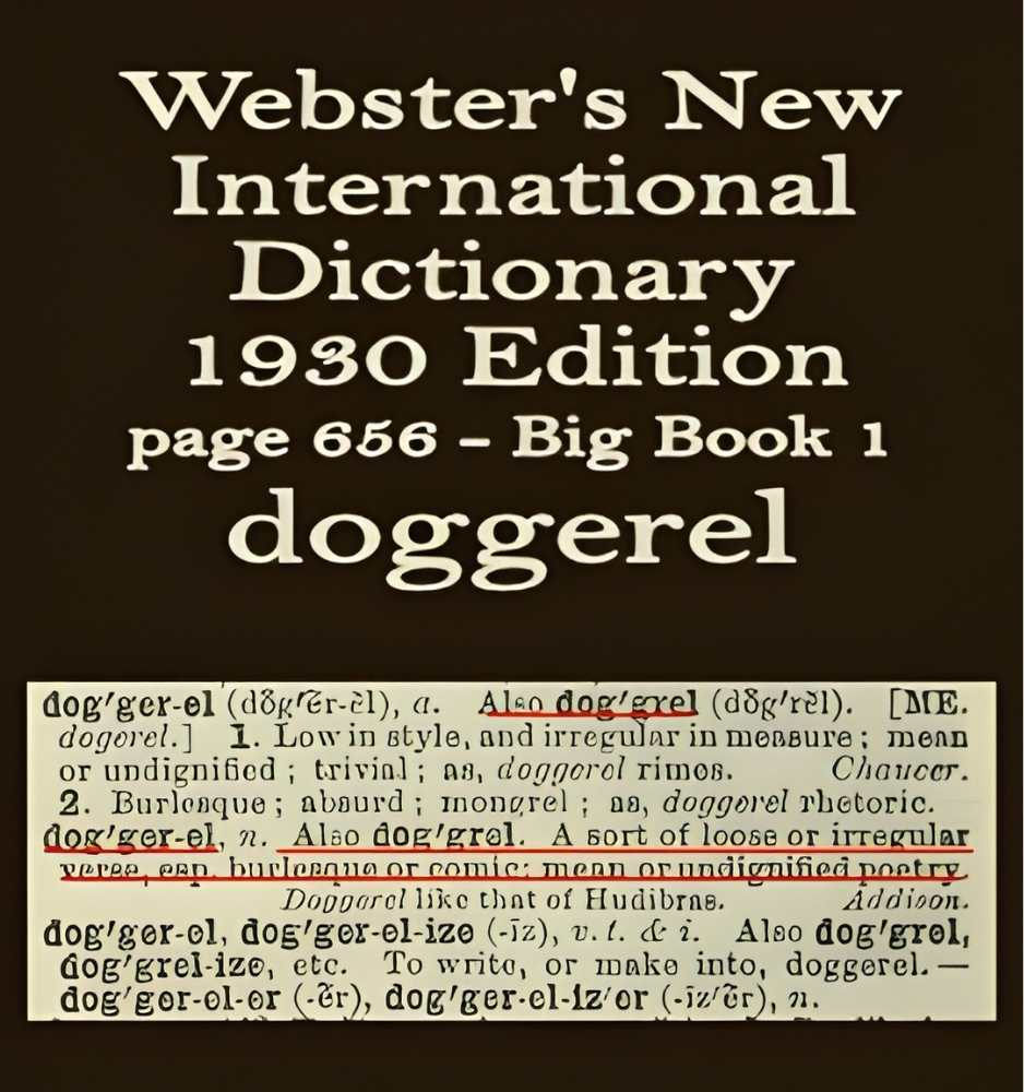 Webster's definition of doggerel