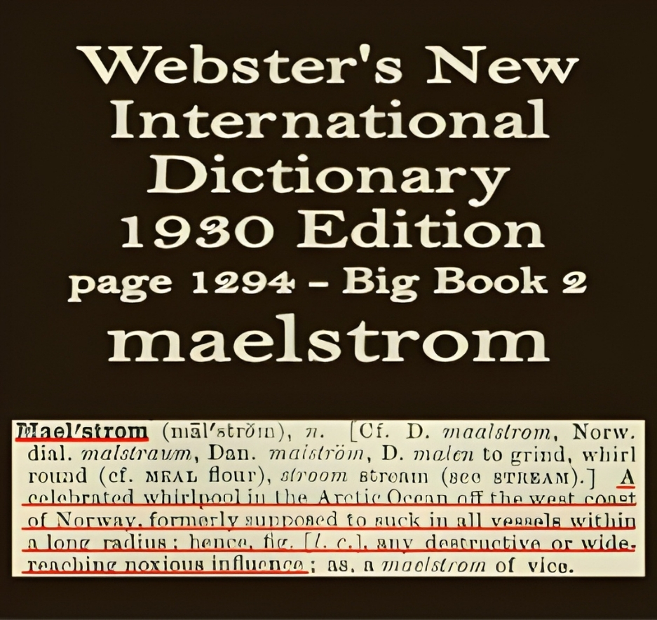 Webster's definition of maelstrom