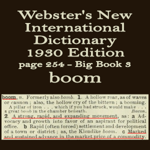 Webster's definition of boom