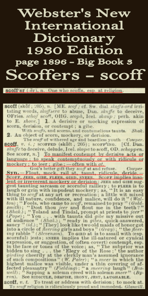 Webster's definition of scoff