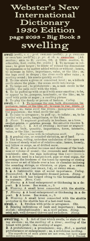 Webster's definition of swelling