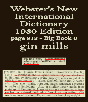 Webster's definition of gin mill