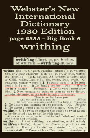 Webster's definition of writhing