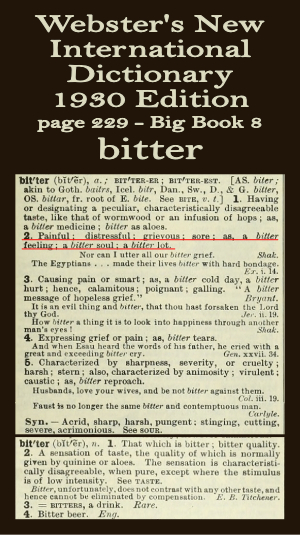 Wester's definition of bitter
