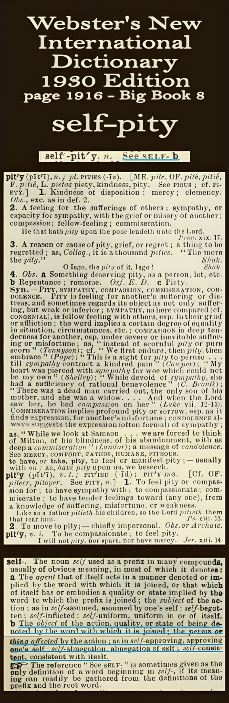 Wester's definition of self-pity