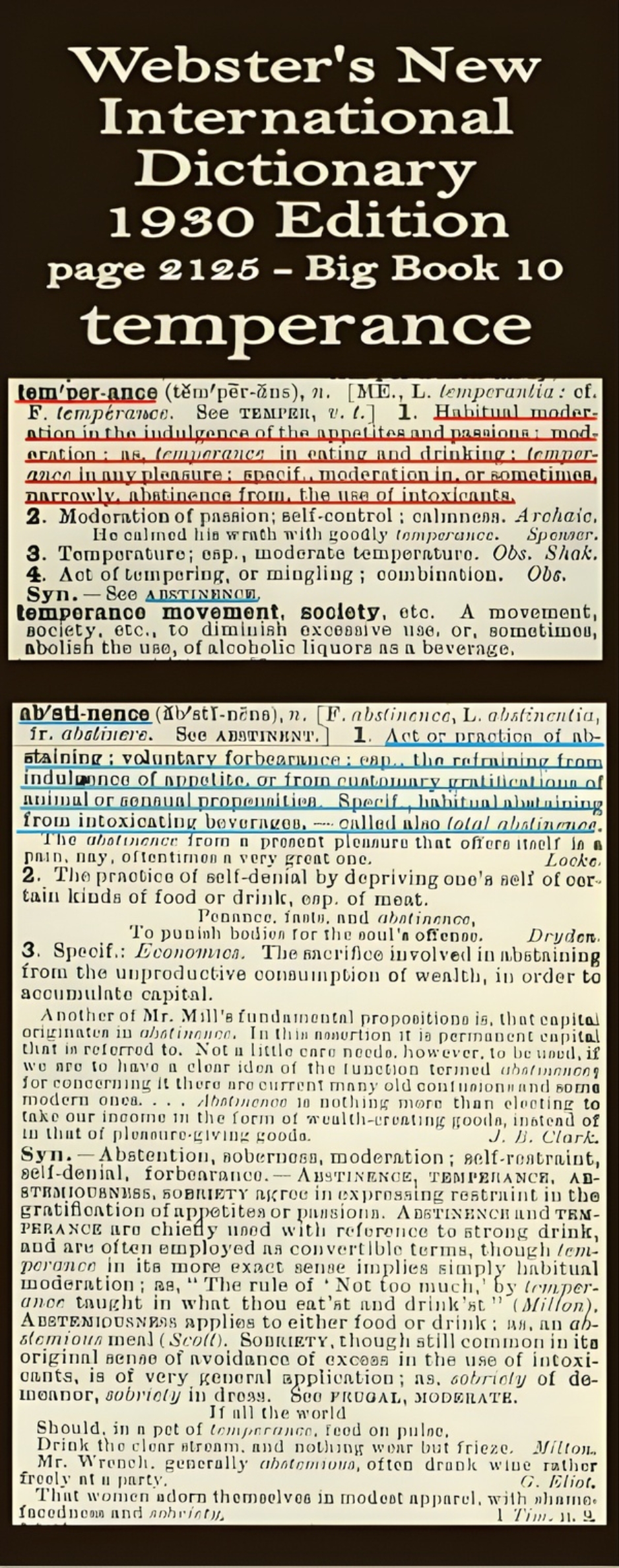 Wester's definition of temperance