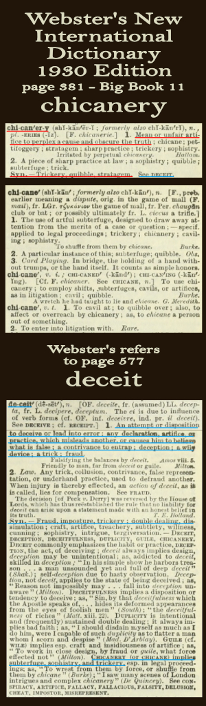 Wester's definition of chicanery