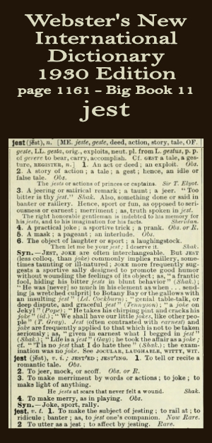 Wester's definition of jest