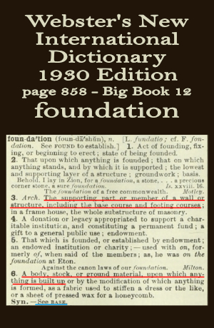 Wester's definition of foundation