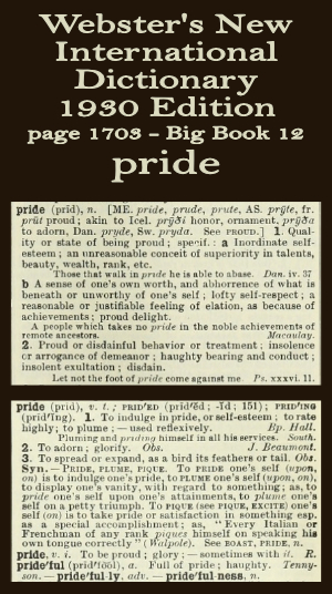 Wester's definition of pride