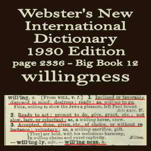 Wester's definition of willingness