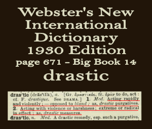 Webster's definition of drastic
