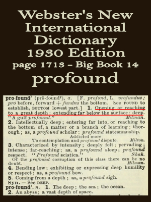 Webster's definition of profound