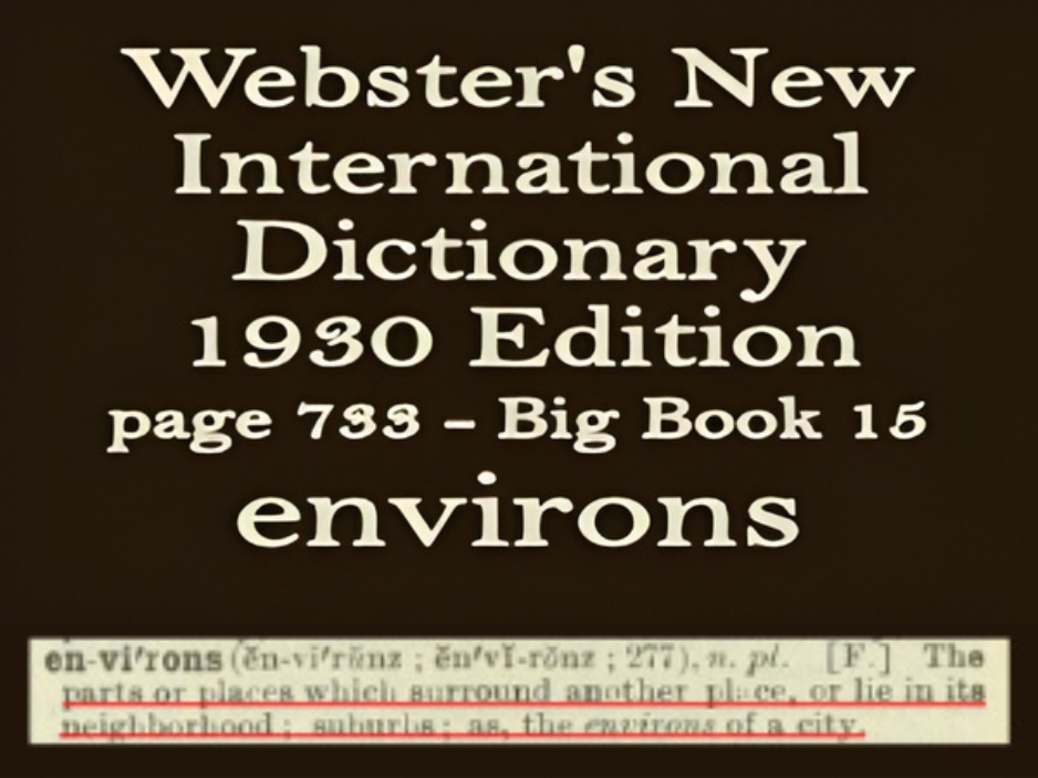 Webster's definition of environs