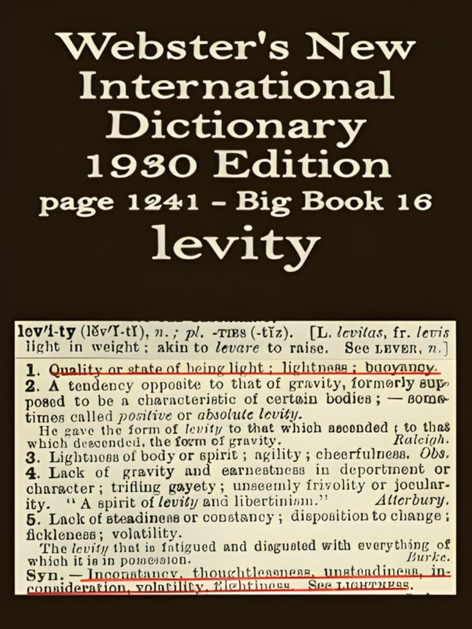 Webster's definition of Levity
