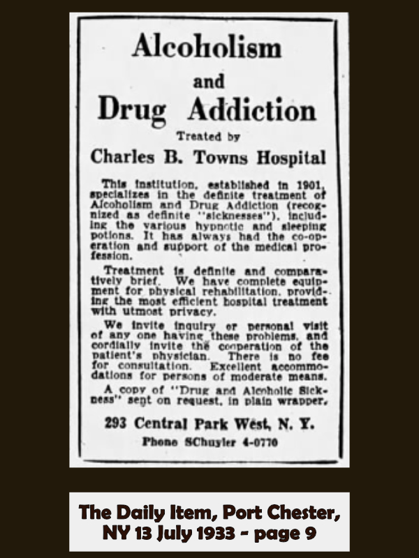 Newspaper Ad for Towns Hospital