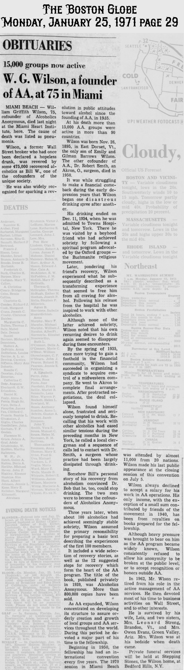 Bill Wilson Obituary