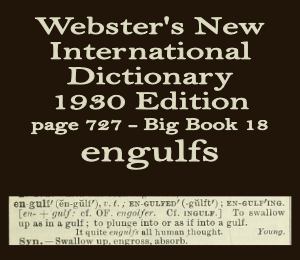 Webster's definition of engulf
