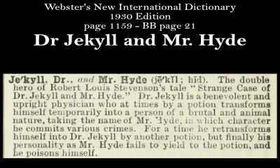 Webster's definition of Jekyll-Hyde