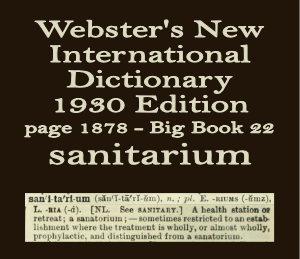 Definition Webster - Sanitarium