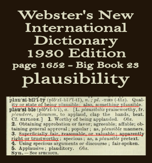 Wester's definition of plausibility