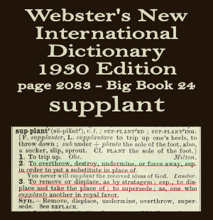 Webster's definition of supplanted