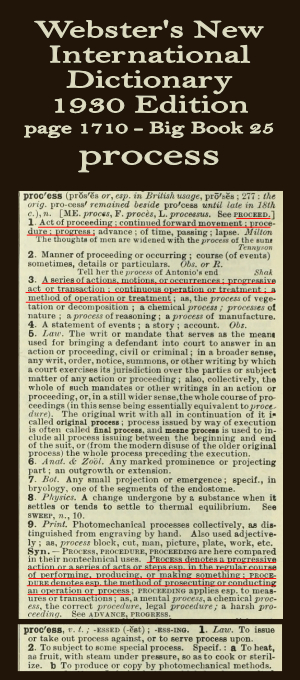 Webster's definition of process