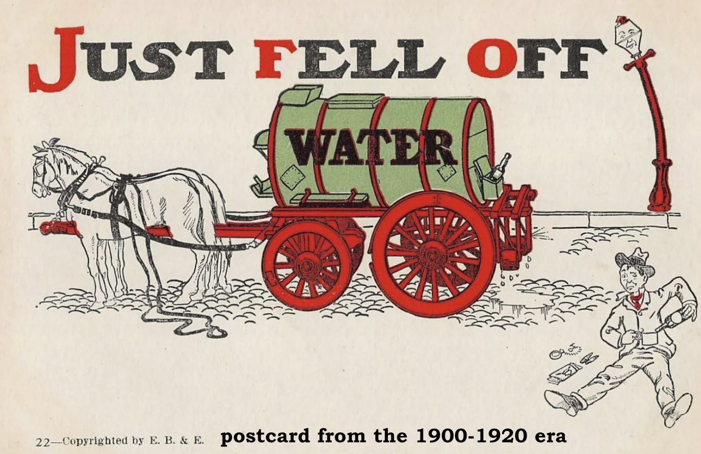 Water Wagon postcard