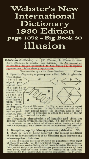 Webster's definition of illusion