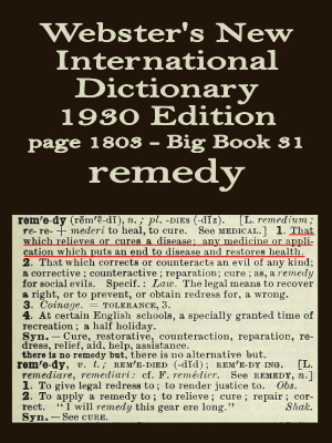 Webster's definition of remedy