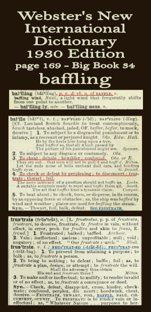 Webster's definition of baffling