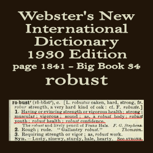 Webster's definition of robust