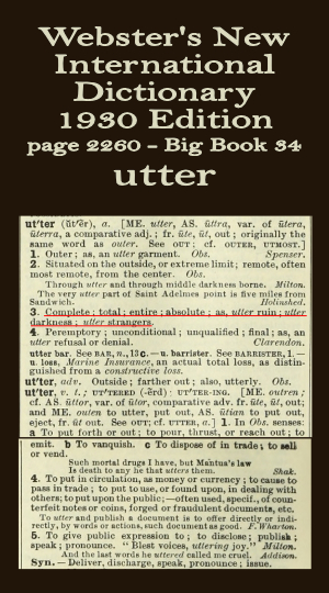 Webster's definition of utter