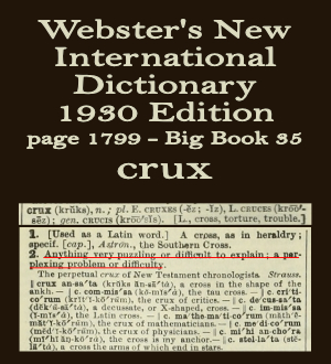 Webster's definition of crux
