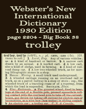 Webster's definition of trolley