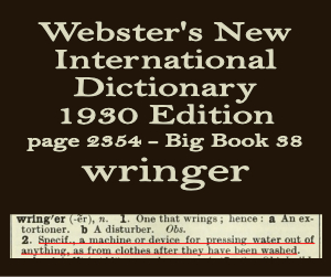 Webster's definition of wringer