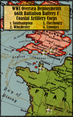 Bill's Locations in England WWI