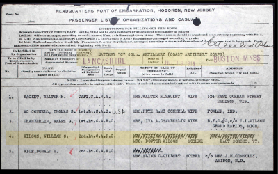 Bill's Deployment to WWI France